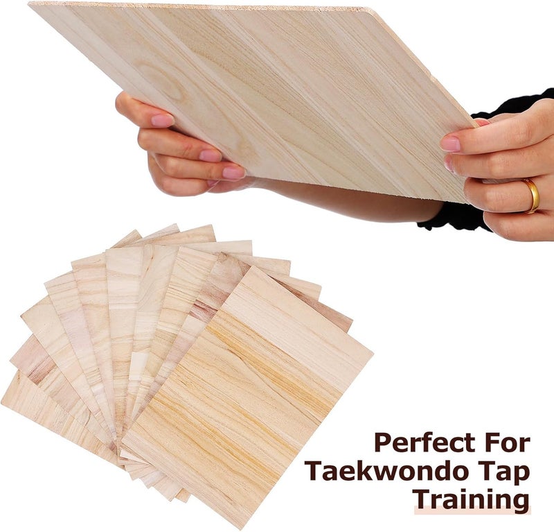 Veemoon 10pcs Wood Breaking Boards, Rebreakable Martial Arts Practice Boards 3mm Taekwondo Breaking Boards Karate Performance Board Kick Board Training Accessories for Kids Youth Adults - Image 5